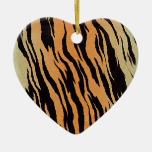 Tiger Pattern Keramik Ornament