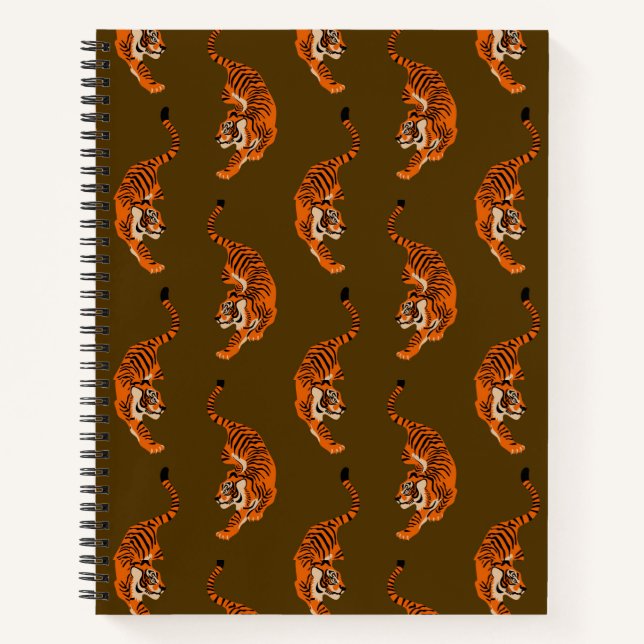 Tiger Pattern Notizbuch (Vorderseite)