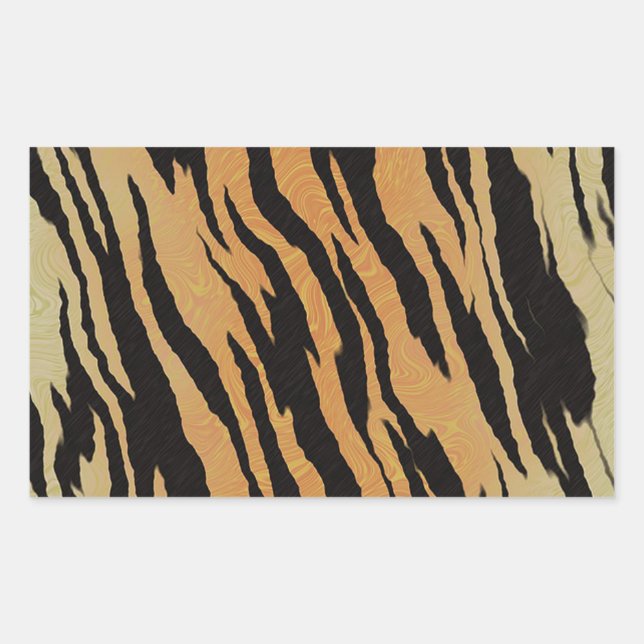 Tiger Pattern Rechteckiger Aufkleber (Vorderseite)