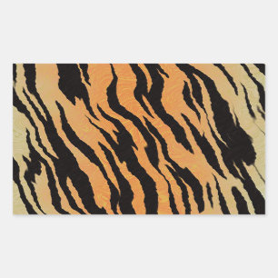 Tiger Pattern Rechteckiger Aufkleber