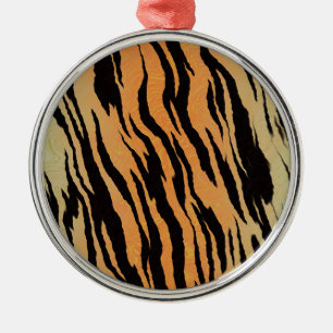 Tiger Pattern Silbernes Ornament