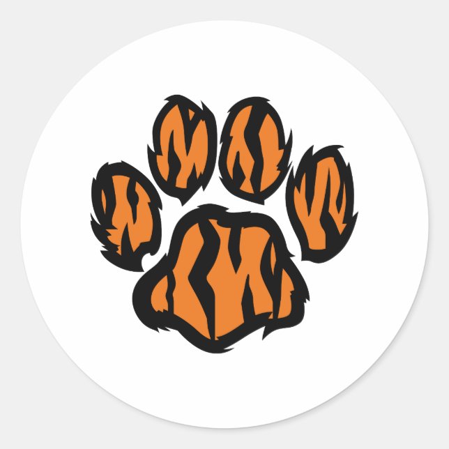 TIGER PAW DRUCKEN RUNDER AUFKLEBER (Vorderseite)