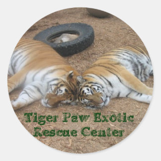 Tiger Paw Exotic Rescue Centre Runder Aufkleber