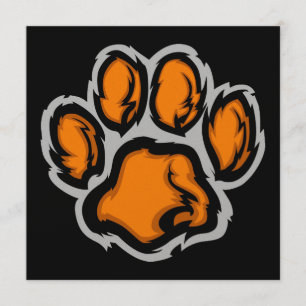 Tiger Paw Party Einladung