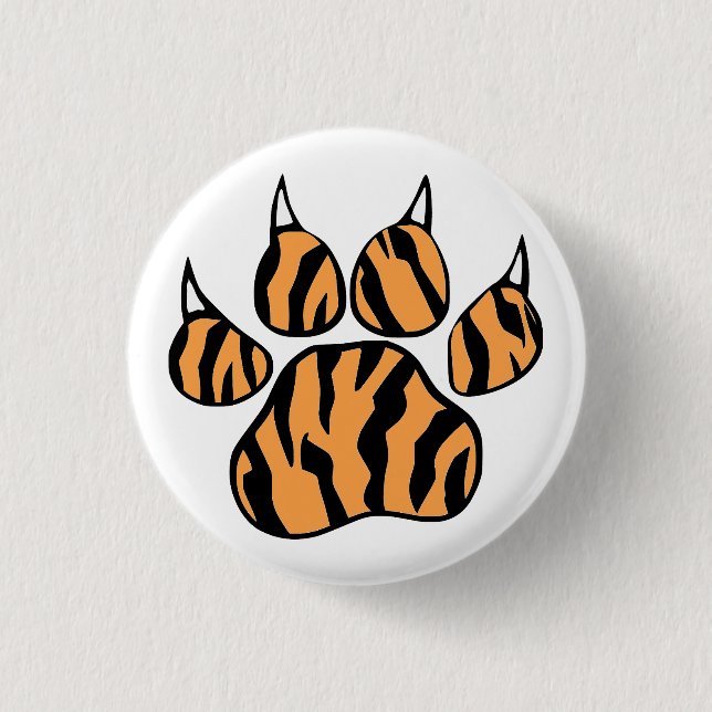 Tiger Paw Print Button (Vorderseite)