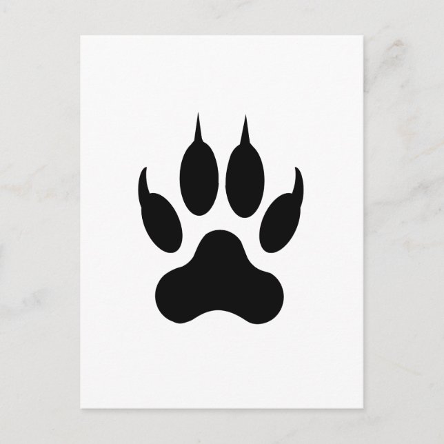 Tiger Paw Print Postkarte (Vorderseite)