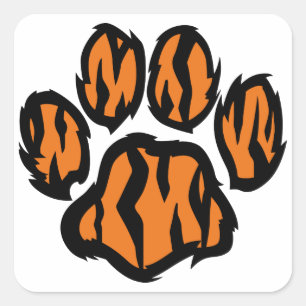 Tiger Paw Quadratischer Aufkleber