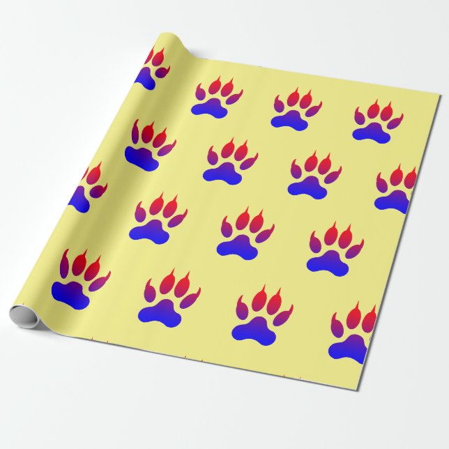 Tiger Paws Wrapping Paper Geschenkpapier (Ungerollt)
