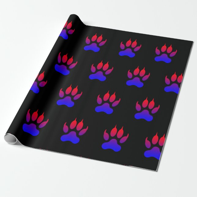 Tiger Paws Wrapping Paper Geschenkpapier (Ungerollt)