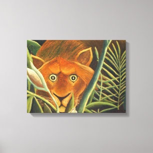 Tiger-Peeking von Henri Rousseau aus Gras Leinwanddruck