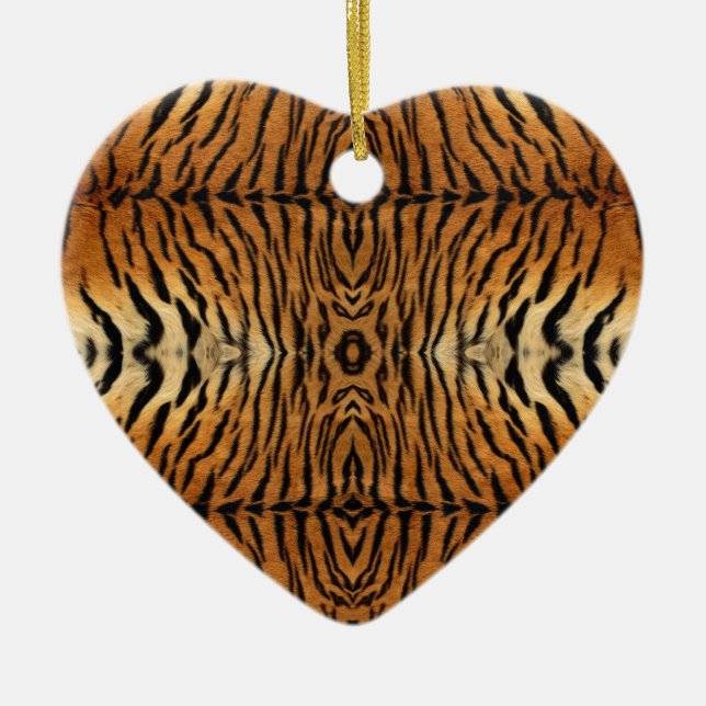 Tiger-Pelzmuster Keramik Ornament (Vorne)