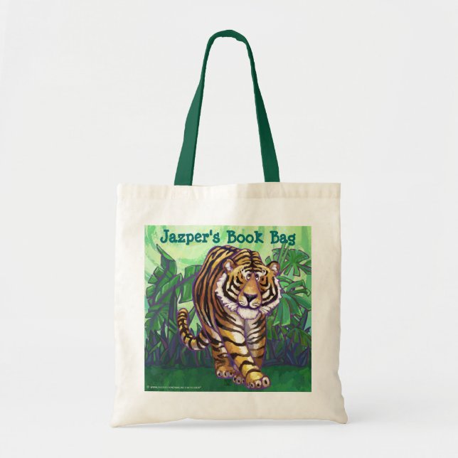Tiger Personalisiert Book Bag Tragetasche (Vorne)