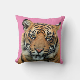 TIGER PINK ORANGE THROW PILLOW KISSEN