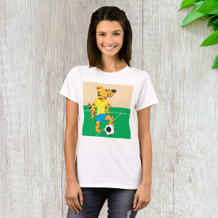 Tiger Playing Soccer T-Shirt