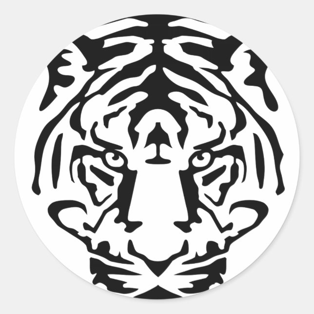 tiger.png runder aufkleber (Vorderseite)