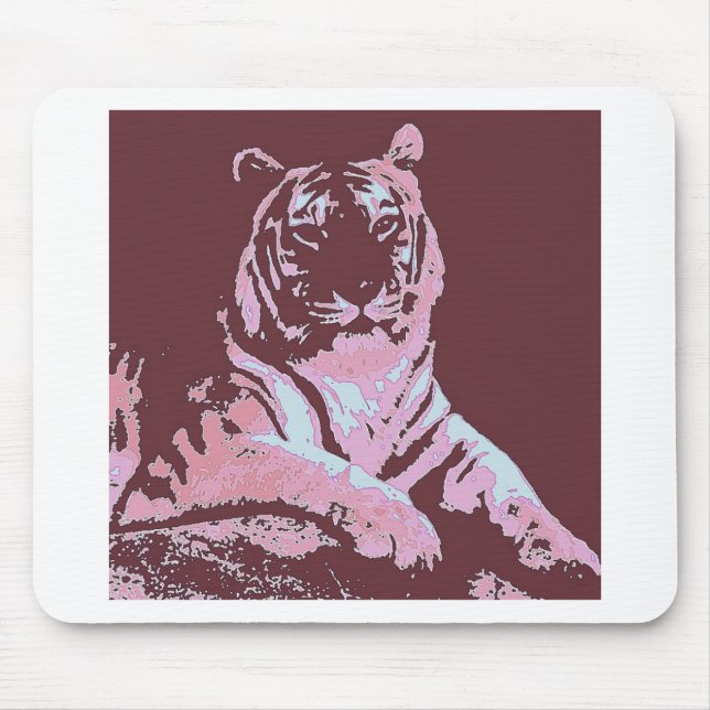 Tiger Pop Art Mousepad (Vorne)