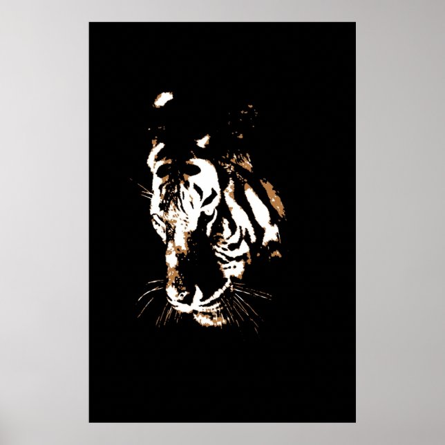 Tiger Pop Art Poster (Vorne)