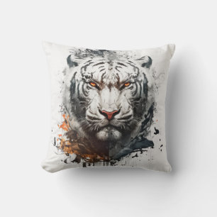 Tiger Portrait Animal Painting Wildlife Outdoor Kissen