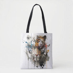 Tiger Portrait Animal Painting Wildlife Outdoor Tasche