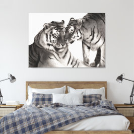 Tiger - Portrait der handbemalten Wildtiere Leinwanddruck