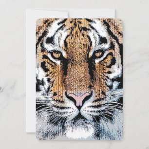 Tiger-Portrait im Grafikstil