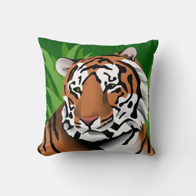 Tiger Portrait Kissen (Vorderseite)