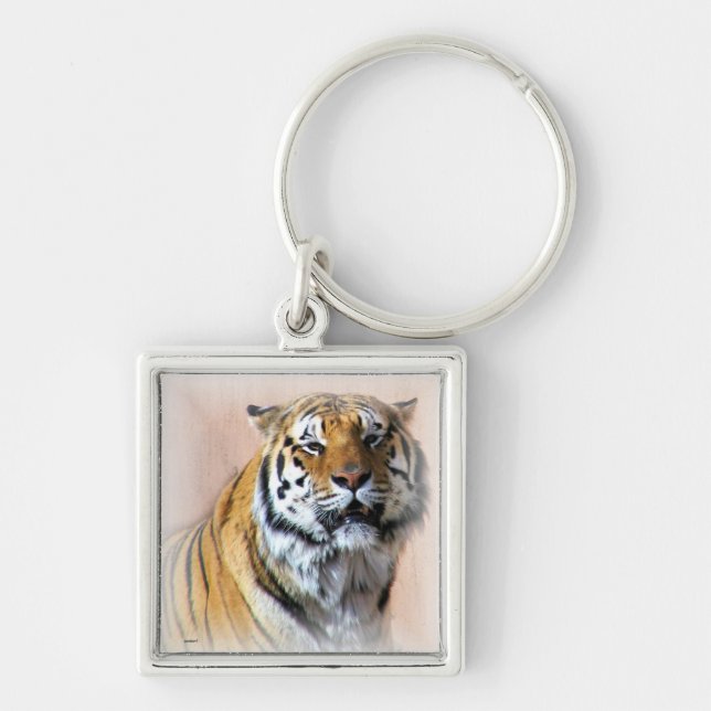 Tiger-Portrait Schlüsselanhänger (Vorne)