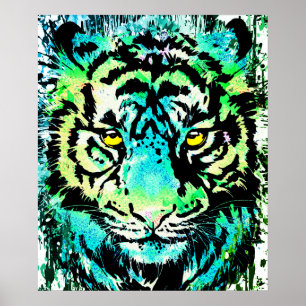 Tiger Poster Art - Tigeraugen
