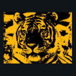 Tiger Poster Print - Pop Art Style Tigers Poster<br><div class="desc">Das Gesicht sibirischer Tiger-Plakatdrucke - Motivierend Mut / vertrauter Pop Art Tigers - Gelbe Tiger Kopf / Portrait Digital Animal Artwork - Tiger Eyes Pop Art Image - Leiter Tiger - Tiger Portrait - Wilde Tiger - Big Cats Digital Images</div>