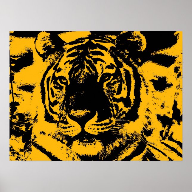 Tiger Poster Print - Pop Art Style Tigers Poster (Vorne)