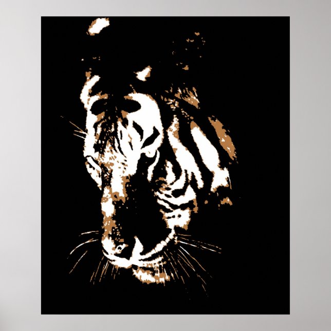 Tiger Poster Print - Tiger Face Pop Art Poster (Vorne)