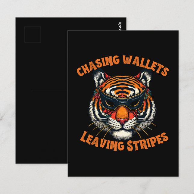 Tiger Postkarte (Vorne/Hinten)