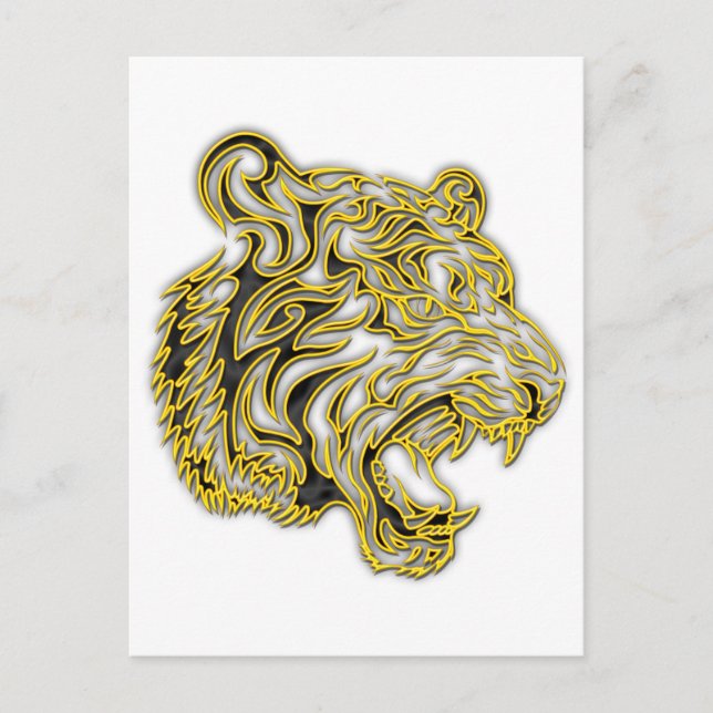 Tiger Postkarte (Vorderseite)