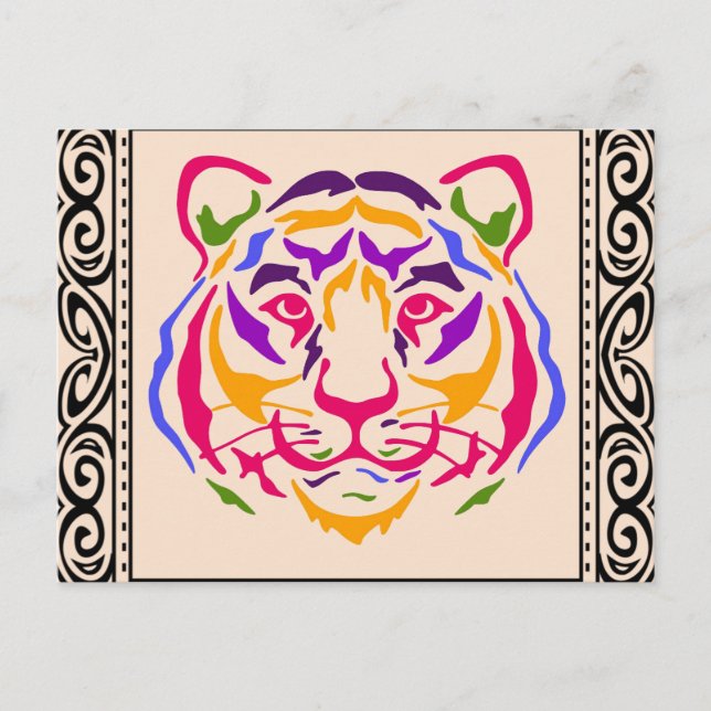 Tiger-Postkarte Postkarte (Vorderseite)