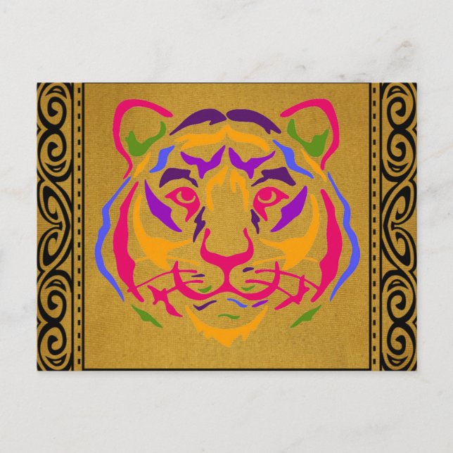 Tiger-Postkarte Postkarte (Vorderseite)