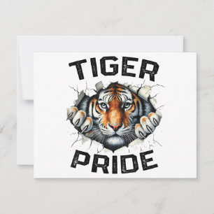 Tiger Pride Retro Tiger School Sportteam Dankeskarte