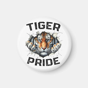 Tiger Pride Retro Tiger School Sportteam Magnet
