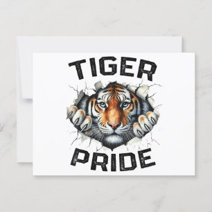 Tiger Pride Retro Tiger School Sportteam Postkarte