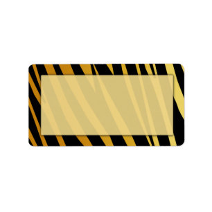 Tiger Print Address Labels Adressaufkleber