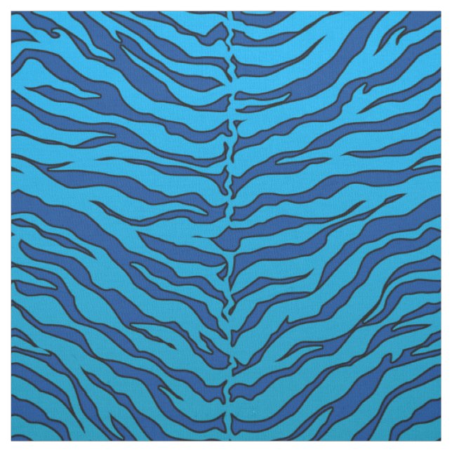 Tiger Print in Blau und Blau Stoff (Muster)