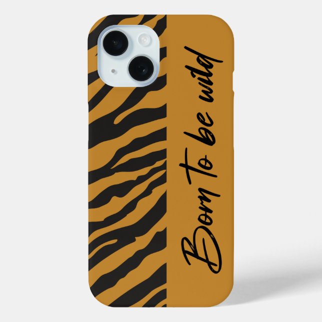Tiger Print iPhone Case Tiermuster Abdeckung (Rückseite)