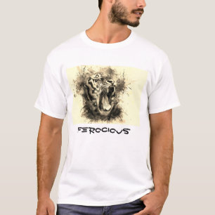 Tiger Print Men's Basic T - Shirt
