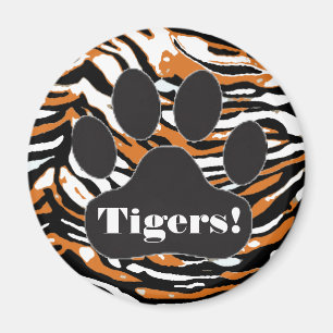 Tiger Print Paw Magnet