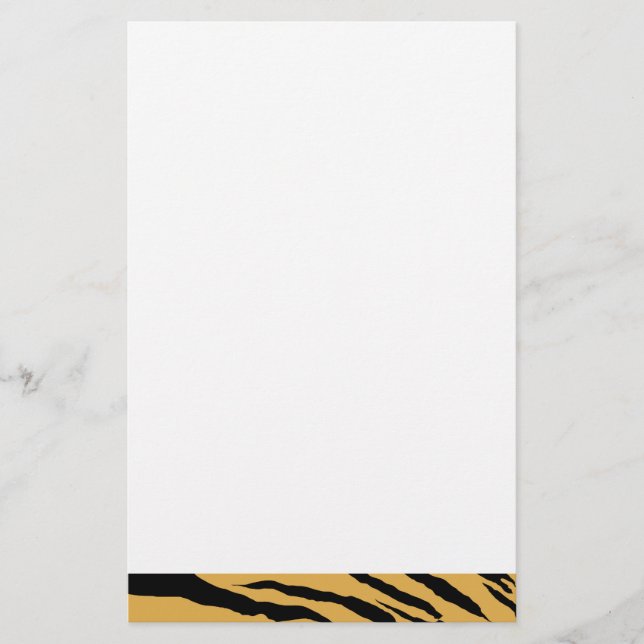 Tiger Print Stationery Briefpapier (Vorderseite)