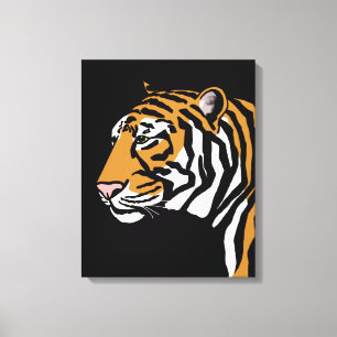 Tiger Profilporträt Leinwanddruck