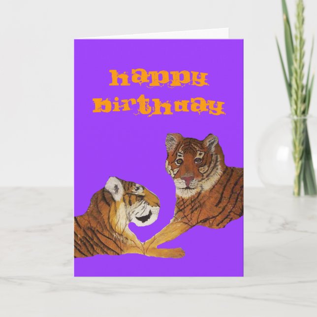 Tiger Purrfect Liebe Karte (Vorderseite)
