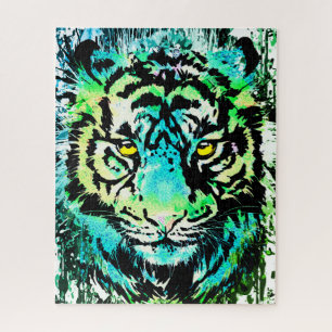 Tiger Puzzle - farbenfrohe Tiger Eyes Puzzle
