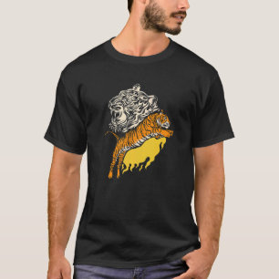 Tiger Raubtier Wildes Tier Wildnis Groß T-Shirt