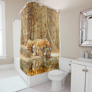 Tiger Reflektion Duschvorhang