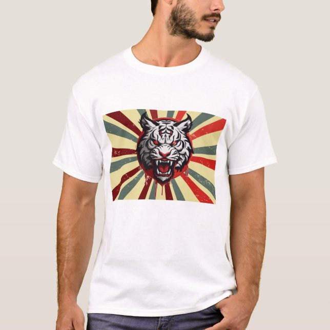 tiger retro vintage customized T-Shirt (Vorderseite)